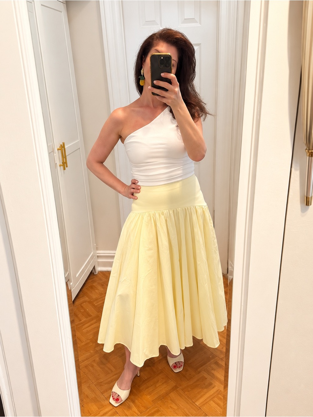Zara combined interlock skirt